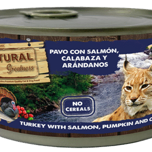 Natural Greatness Gato Pavo con Salmón, Calabaza y Arándanos 185 Gr